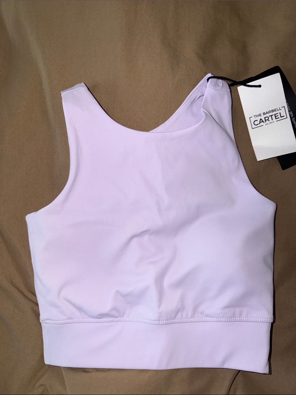 Cartel Lilac High-Neck Crop Sports Bra